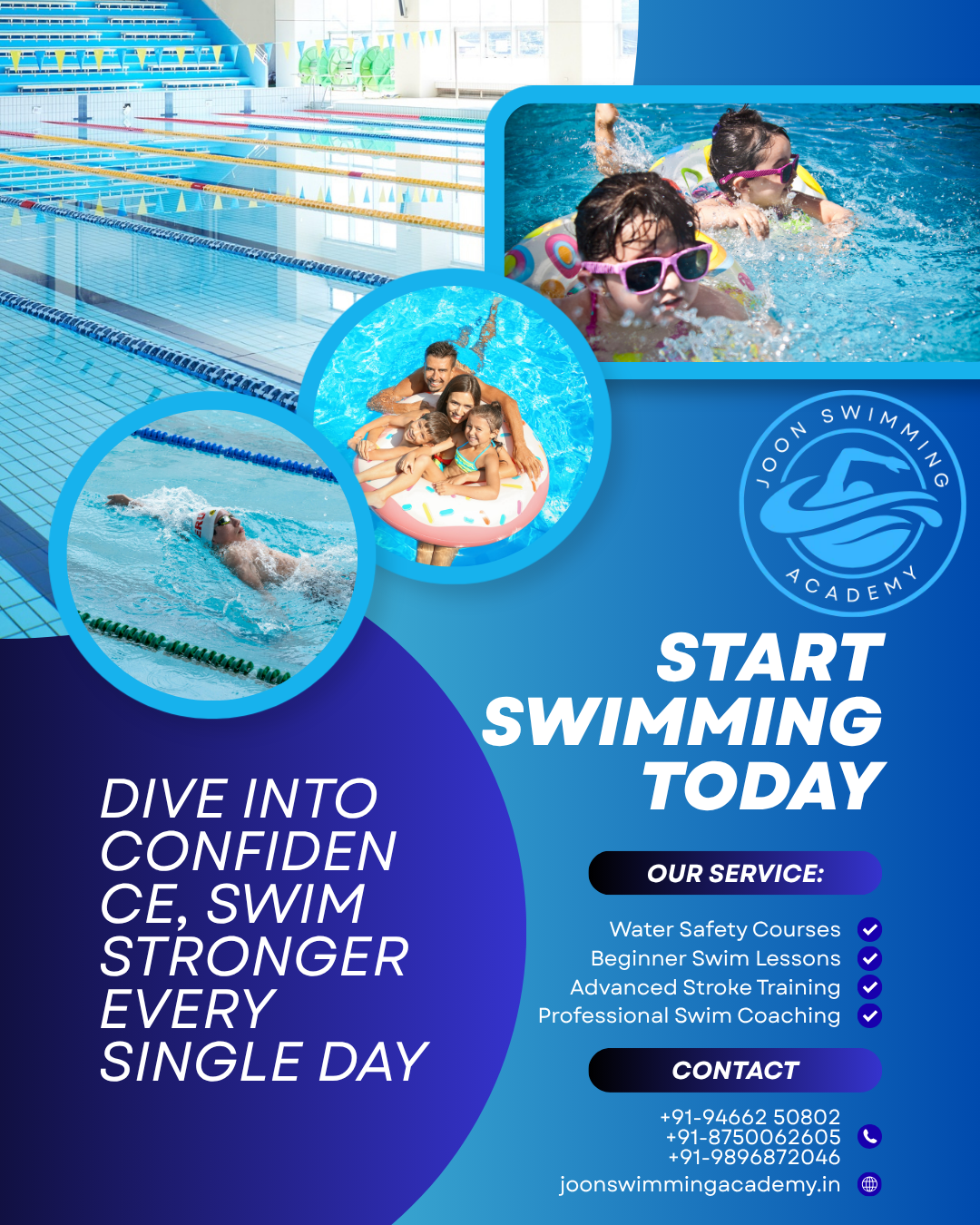 best kids swimming training in Delhi Rohini